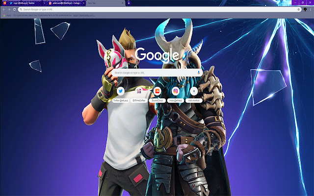 Pink CAT and DEMON Man } Fortnite Wallpaper  from Chrome web store to be run with OffiDocs Chromium online